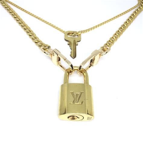 louis vuitton necklace lock silver|louis vuitton monogram necklace.